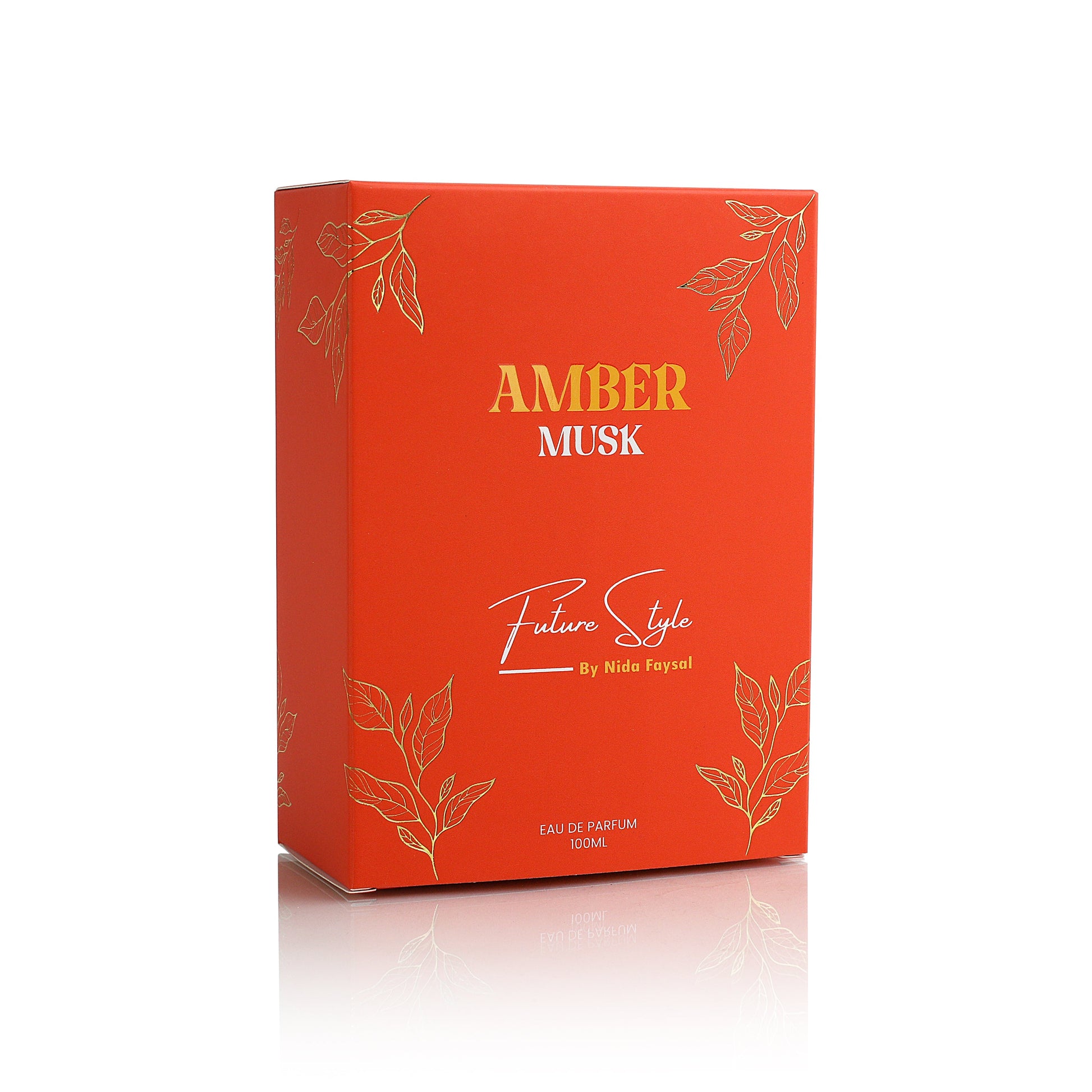 Amber Musk premium Arabian perfume bottle with rich oriental design, luxury fragrance by Future Style Perfumes UAE