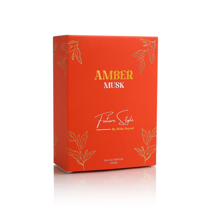 Amber Musk premium Arabian perfume bottle with rich oriental design, luxury fragrance by Future Style Perfumes UAE
