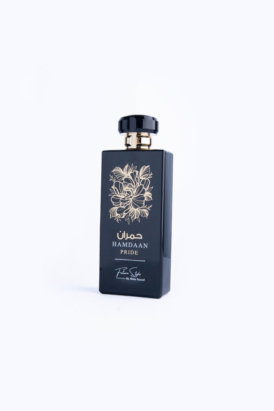Hamdaan Pride premium Arabian perfume bottle with sophisticated design, luxury fragrance by Future Style Perfumes UAE